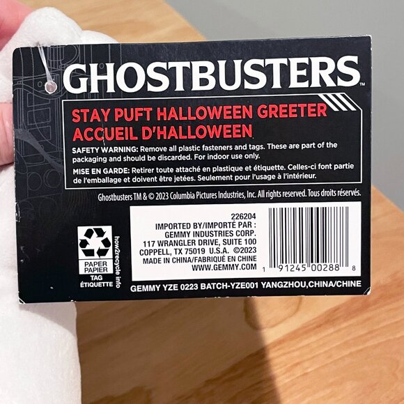Stay Puft Marshmallow Man Standing Greeter Ghostbusters 20" tall Halloween - Picture 5 of 5